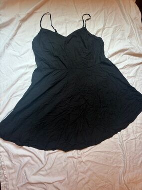 Old Navy Black Strapless A-Line Dress